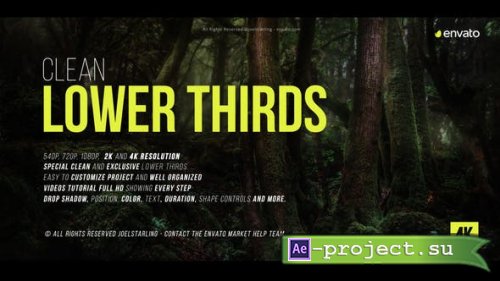 Videohive - Clean Lower Thirds for After Effects - 38226427 - Project for After Effects