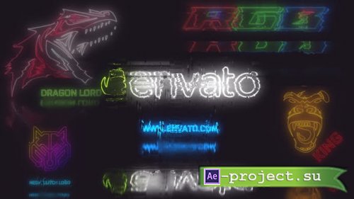 Videohive - Neon Glitch Logo - 31825512 - Project for After Effects