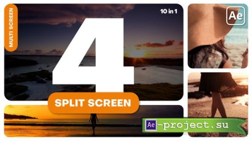 Videohive - Multiscreen - 4 Split Screen - 38307271 - Project for After Effects