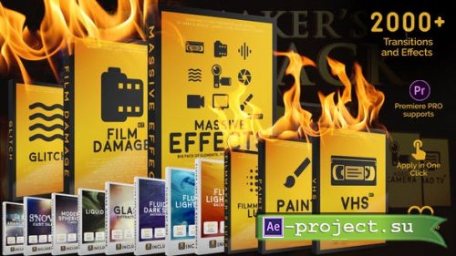 Videohive - Massive Effects Toolkit Big Pack of Presets Transitions and Footages - 24821008