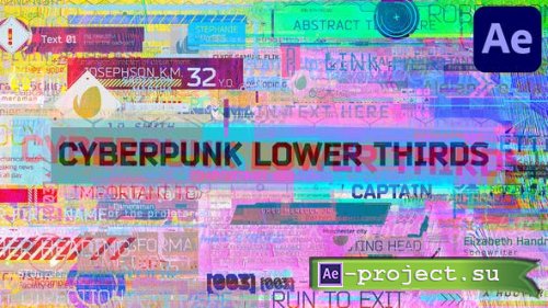 Videohive - Cyberpunk Lower Thirds - 38335201 - Project for After Effects