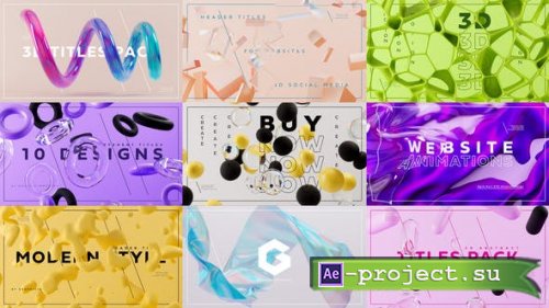 Videohive - Abstract 3D Titles Pack - 38325122 - Project for After Effects
