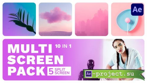 Videohive - Multiscreen - 5 Split Screen - 38388736 - Project for After Effects
