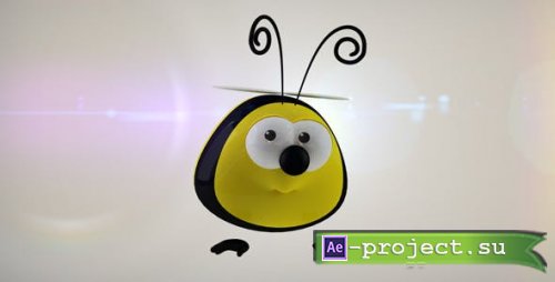Videohive - Funny Bee Logo Reveal - 11490725 - Project for After Effects