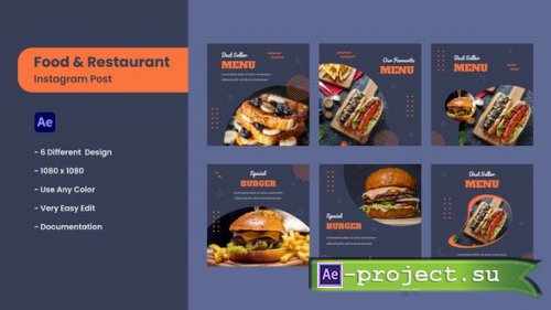 Videohive - Food & Restaurant Instagram Post - 38462769 - Project for After Effects