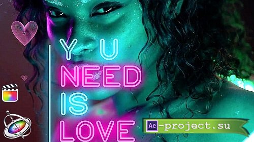 Videohive -  Neon Titles 38493701 - Project For Final Cut & Apple Motion