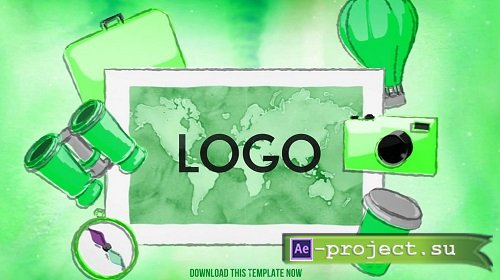 Videohive - Watercolor Travel Opener FC 38875067 - Project For Final Cut & Apple Motion