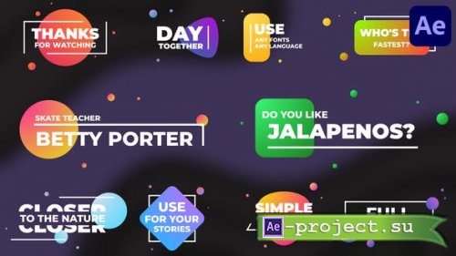 Videohive - Simple Colorful Titles for After Effects - 38539510 - Project for After Effects