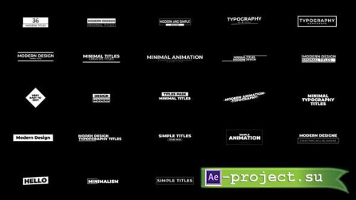 Videohive - Minimal Titles | After Effects - 38524699 - Project for After Effects