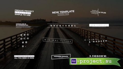 Videohive - Minimal Titles 5.0 | After Effects - 38563295 - Project for After Effects