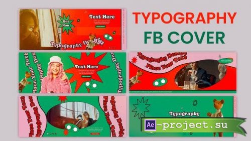 Videohive - Typography Graphical Facebook Cover Template - 38587279 - Project for After Effects