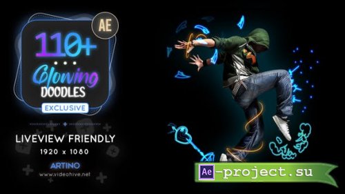 Videohive - 110 Glowing Doodles Pack - 38543976 - Project & Presets for After Effects