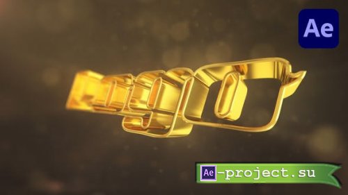 Videohive - Gold 3D Logo Intro - 38596126 - Project for After Effects