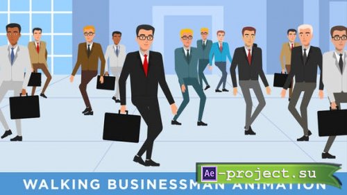 Videohive - Walking Businessman Animation - 21612372 - Project for After Effects