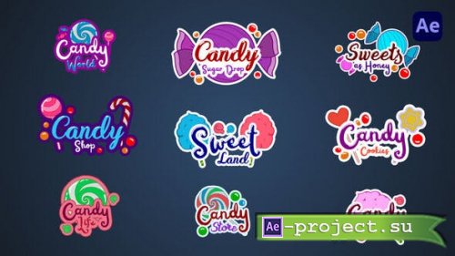 Videohive - Cartoon Candy Text Animations [After Effects] - 38693089 - Project for After Effects