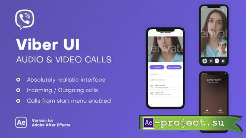Videohive - Viber UI - Audio & Video Calls - 38712847 - Project for After Effects