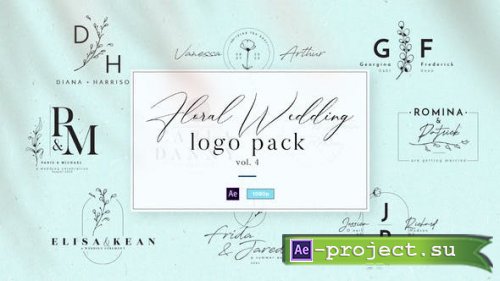 Videohive - Floral Wedding Logo Vol. 4 - 38726070 - Project for After Effects