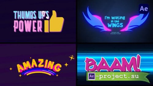 Videohive - Cartoon Title Logo Reveal Animations Pack 2 [After Effects] - 38724287
