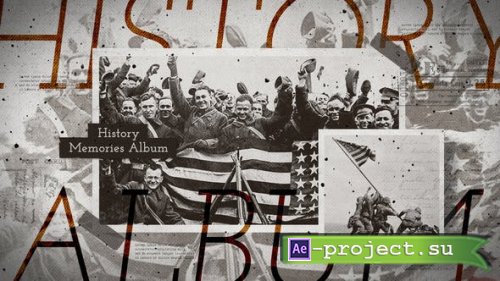 Videohive - History Slideshow / Retro Vintage Opener / Old Memories Photo Album / Key Events of Past / World War - 37581978