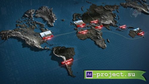 Videohive - 3D World Map - 38730045 - Project for After Effects