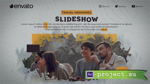 Videohive - Travel Memories Slideshow - Glitch Style Photoalbum - 38758109 - Project for After Effects