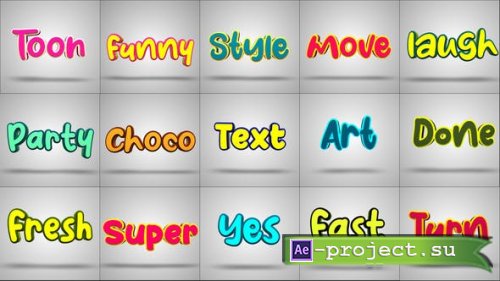 Videohive - 3D Toon Text V1 - 38812451 - Project for After Effects