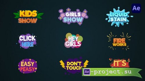 Videohive - Colorful cartoon titles & lower thirds #5 [After Effects] - 38838521 - Project for After Effects