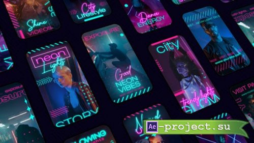 Videohive - Instagram Neon Stories - 38838056 - Project for After Effects