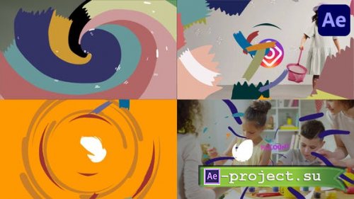 Videohive - Colorful Cartoon Brushes Logo Opener Pack for After Effects - 38870093 - Project for After Effects