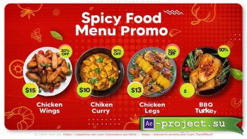 Videohive - Spicy Food Menu Promo - 38869462 - Project for After Effects