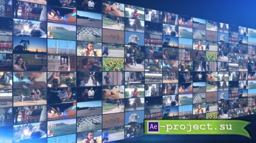 Videohive - Flat Video Wall Intro Pack - 38873943 - Project for After Effects