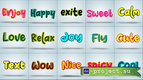 Videohive - 3D Motion Toon Text - 38920714 - Project for After Effects