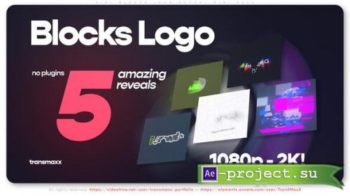 Videohive - 5in1 Blocks Logo Reveal Mini Pack - 38942557 - Project for After Effects