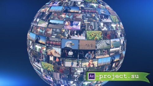 Videohive - Spherical Video Wall Intro Pack - 38873965 - Project for After Effects
