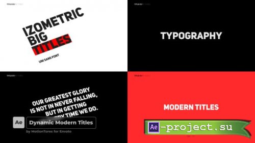 Videohive - Dynamic Typography Titles  After Effects - 30571605 - Project for After Effects