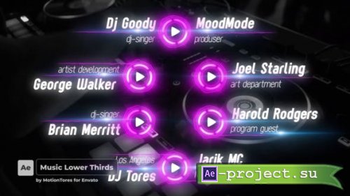 Videohive - Music Lower Thirds  After Effects - 24666292 - Project for After Effects