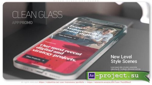 Videohive - Clean Glass App Promo - 38956078 - Project for After Effects