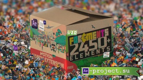 Videohive - Fragments | 2450+ Animated 2D Elements V2 - 34118223 - Project & Script for After Effect