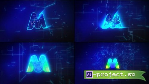 Videohive - Digital Technology Rays / Blockchain Crypto Logo - 38031522 - Project for After Effects