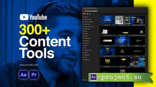 Videohive - Youtube Content Tools - 36569485 - Project & Script for After Effects