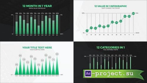 Videohive - 12 Value Infographic Charts - 38960638 - Project for After Effects