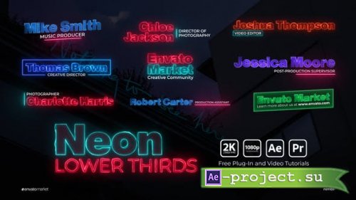 Videohive - Neon Lower Thirds - 31666572 - Project for After Effects