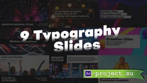 Videohive - Typography Slides | After Effects - 39063352 - Project for After Effects