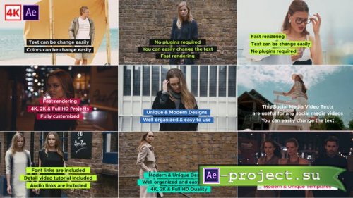Videohive - Social Media Video Text -V2 - 39073321 - Project for After Effects