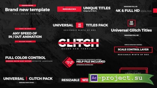 Videohive - Universal Glitch Titles - 21285886 - Project for After Effects
