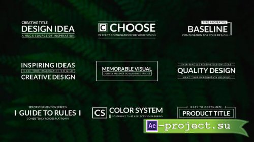 Videohive - Creative Titles - 38989867 - Project for After Effects