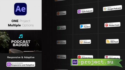 Videohive - Podcast Badges for After Effects - 39146663 - Project for After Effects