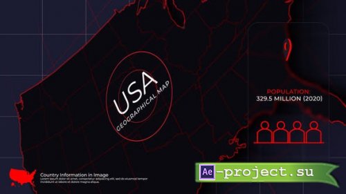 Videohive - USA Map Promo - 39157706 - Project for After Effects
