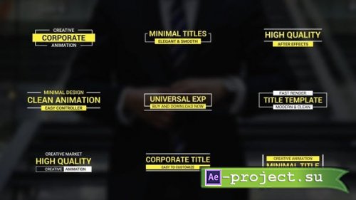 Videohive - Corporate Titles - 39147337 - Project for After Effects