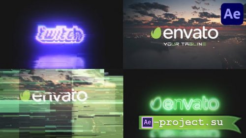 Videohive - Glitch Neon Logo for After Effects - 39167231 - Project for After Effects